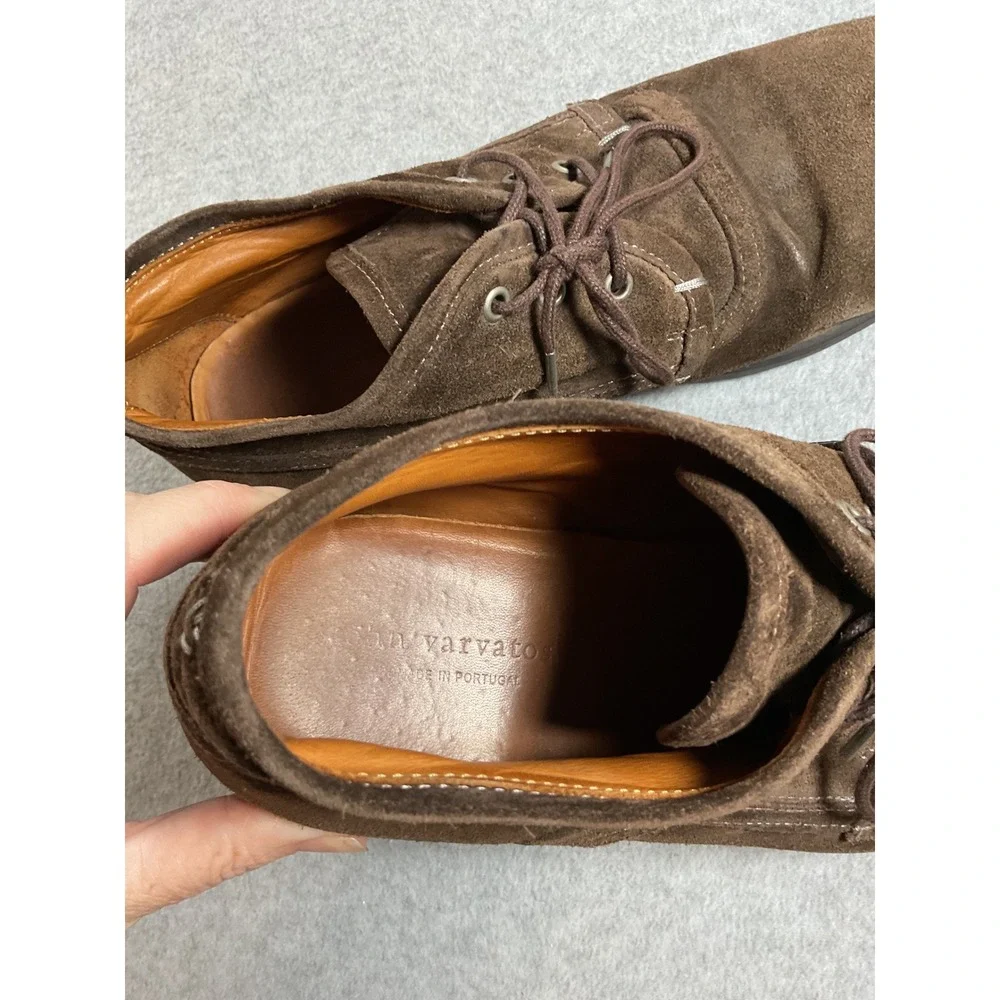 John Varvatos Mens Brown Suede Chukka Boots Vibram Sole F2400R2 Size 9